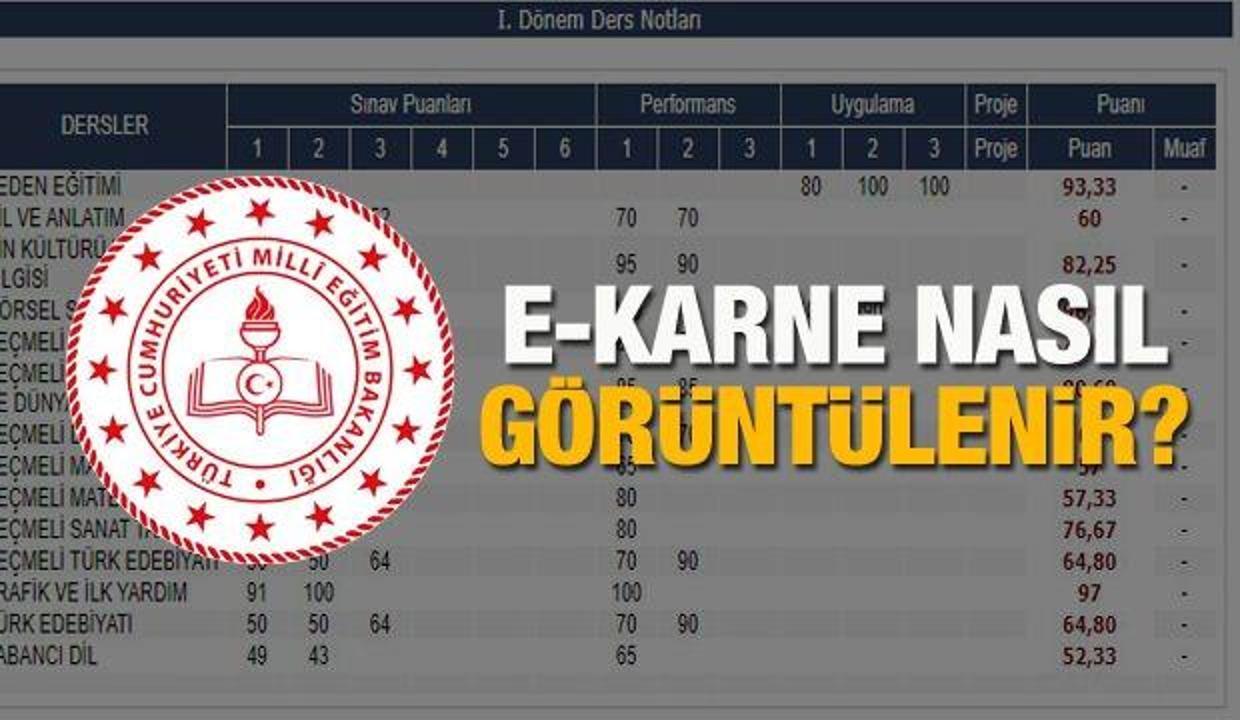 MEB E-karne ne zaman verilecek? Dijital karne İlkokul, ortaokul karne notu görüntüleme!