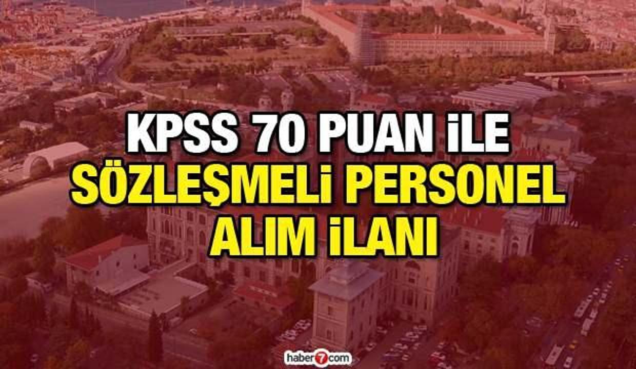 KPSS 70 puan ile sözleşmeli personel alım ilanı! Başvuru şartları neler?