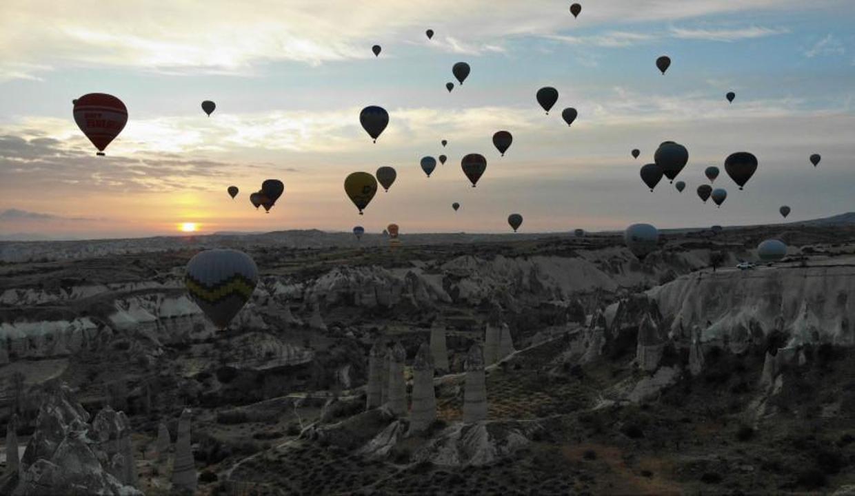 Kapadokya'yı 1 ayda 42 bin 560 turist ziyaret etti
