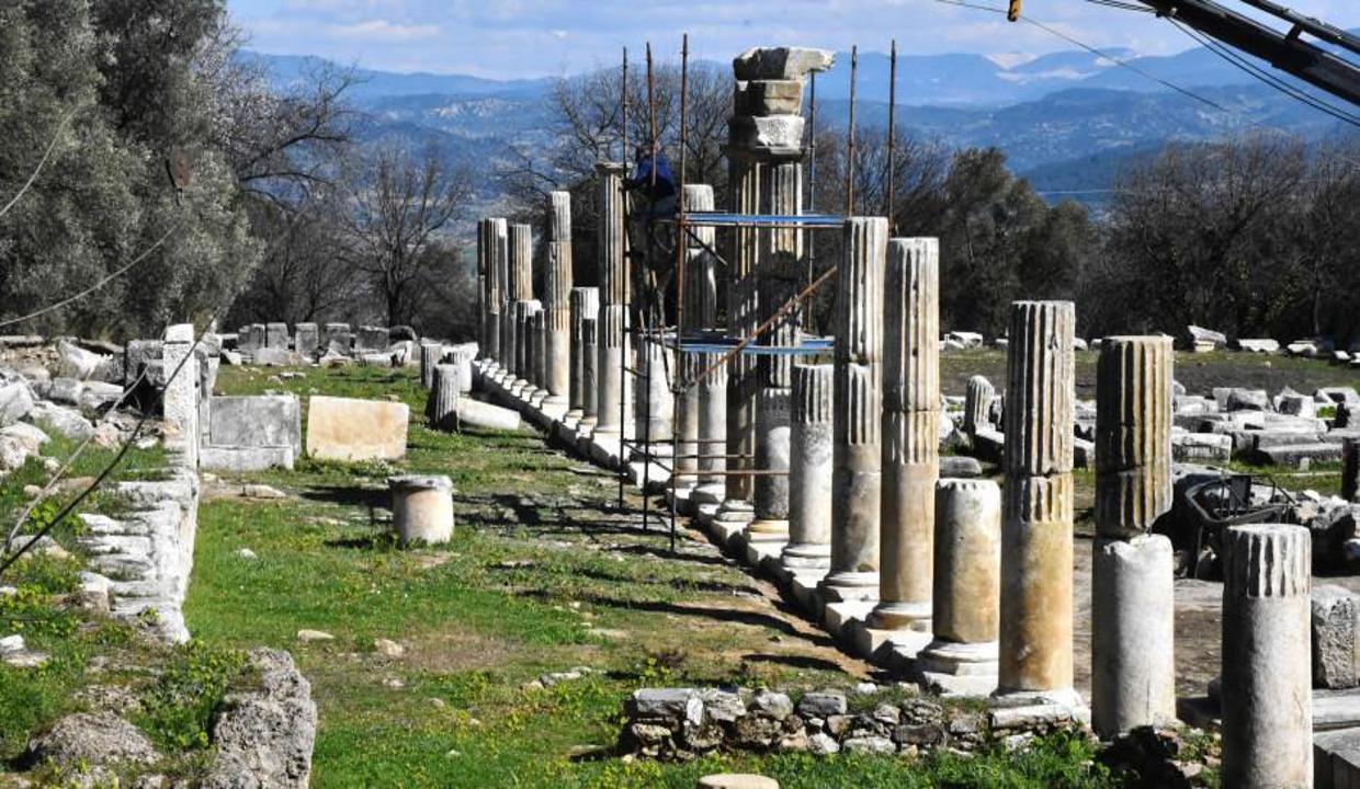 3 bin yıllık sütunlar yeniden ayağa kaldırılıyor