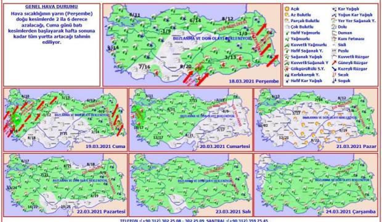 meteoroloji den haritali uyari tum turkiye de kar ve yagmur gunlerce surecek guncel haberleri