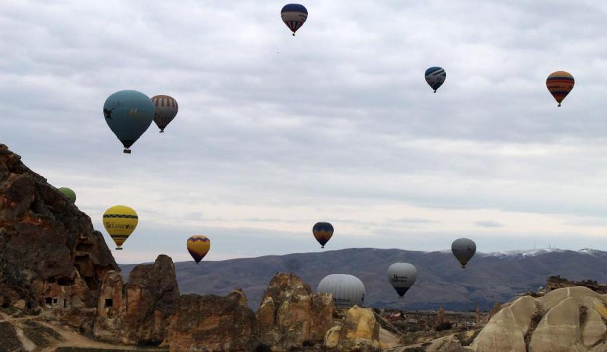 Kapadokya’da balon turları iptal edildi