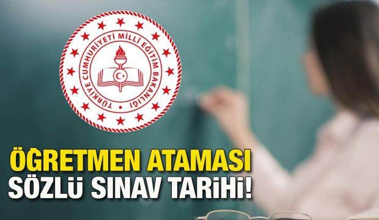 MEB 20 bin Sözleşmeli Öğretmenlik sözlü sınavları ne zaman?