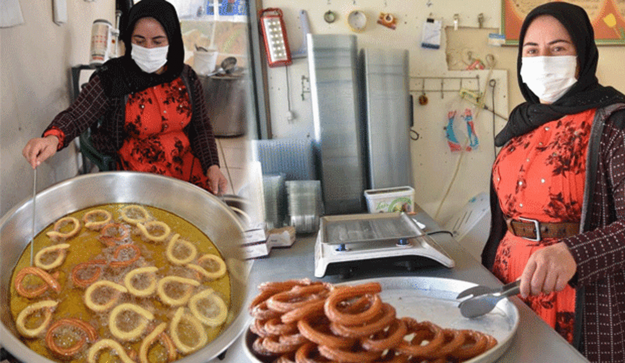 Komşusundan öğrendiği tatlıyla imalathane açtı, 3 çocuk okutuyor!