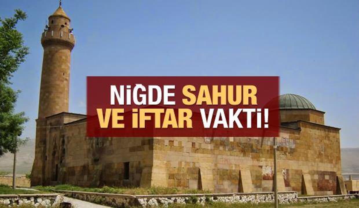 Niğde İmsakiye 2021 Diyanet Niğde sahur yaptım saatleri ve iftar vakti