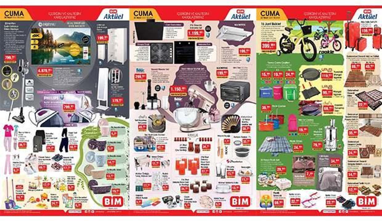 BİM 30 Nisan Aktüel Kataloğu! Züccaciye, tekstil, elektronik, mobilya ve piknik ürünlerinde...