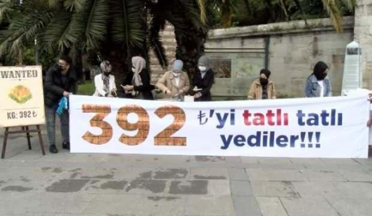 AK Parti İstanbul Gençlik Kolları'ndan baklavalı protesto