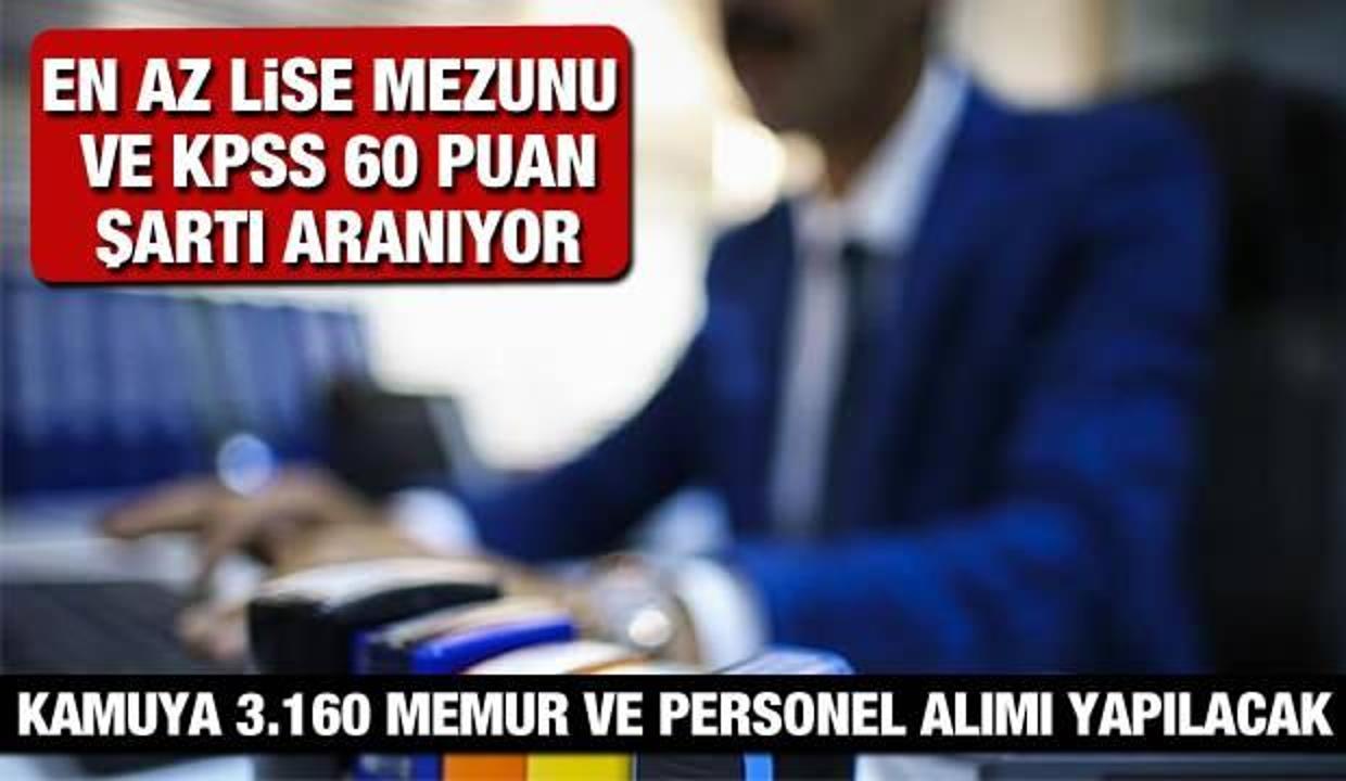 60 KPSS puan ile en az lise mezunu Memur ve Personel alımı! Güncel Kamu İlanları (Haziran 2021)