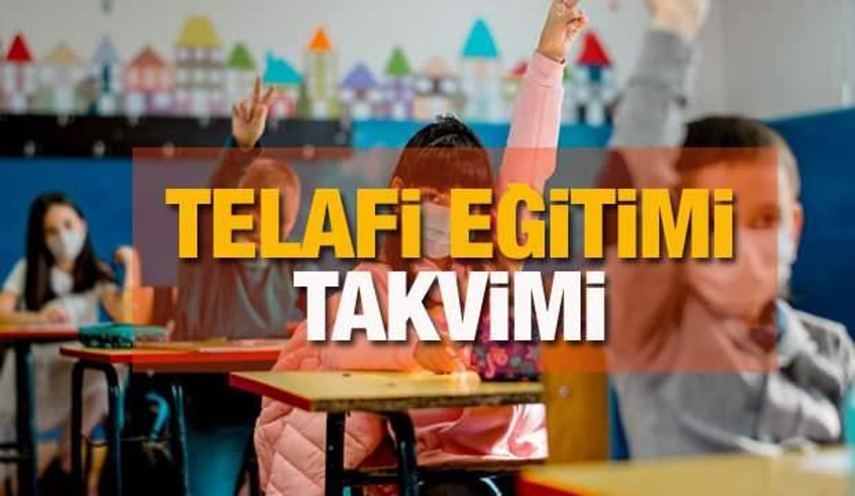 Telafi eğitimi ne zaman başlayacak? MEB telafi eğitimi takvimini duyurdu! Başvuru tarihleri!