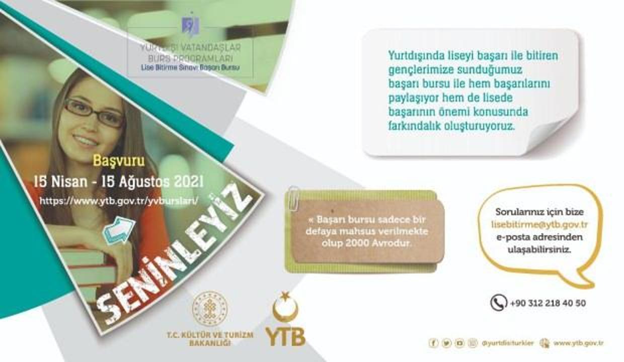 YTB, liseyi yeni bitiren başarılı gençleri ödüllendiriyor