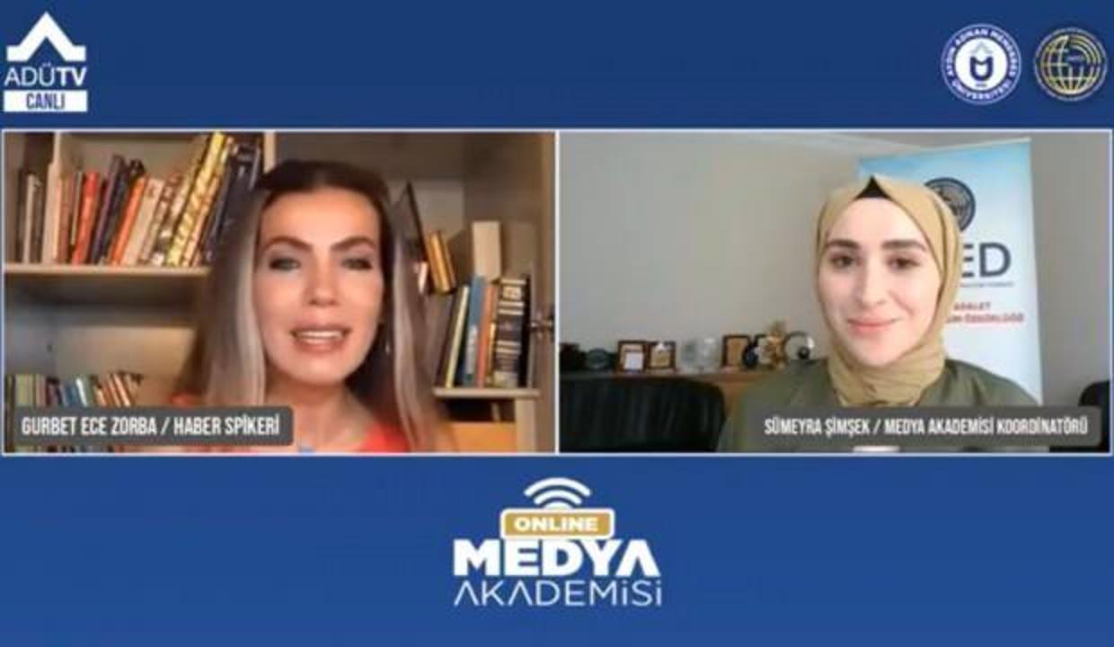 Geleceğin habercileri “Medya Akademisi” ile ADÜTV üzerinden eğitimlerine devam ediyor