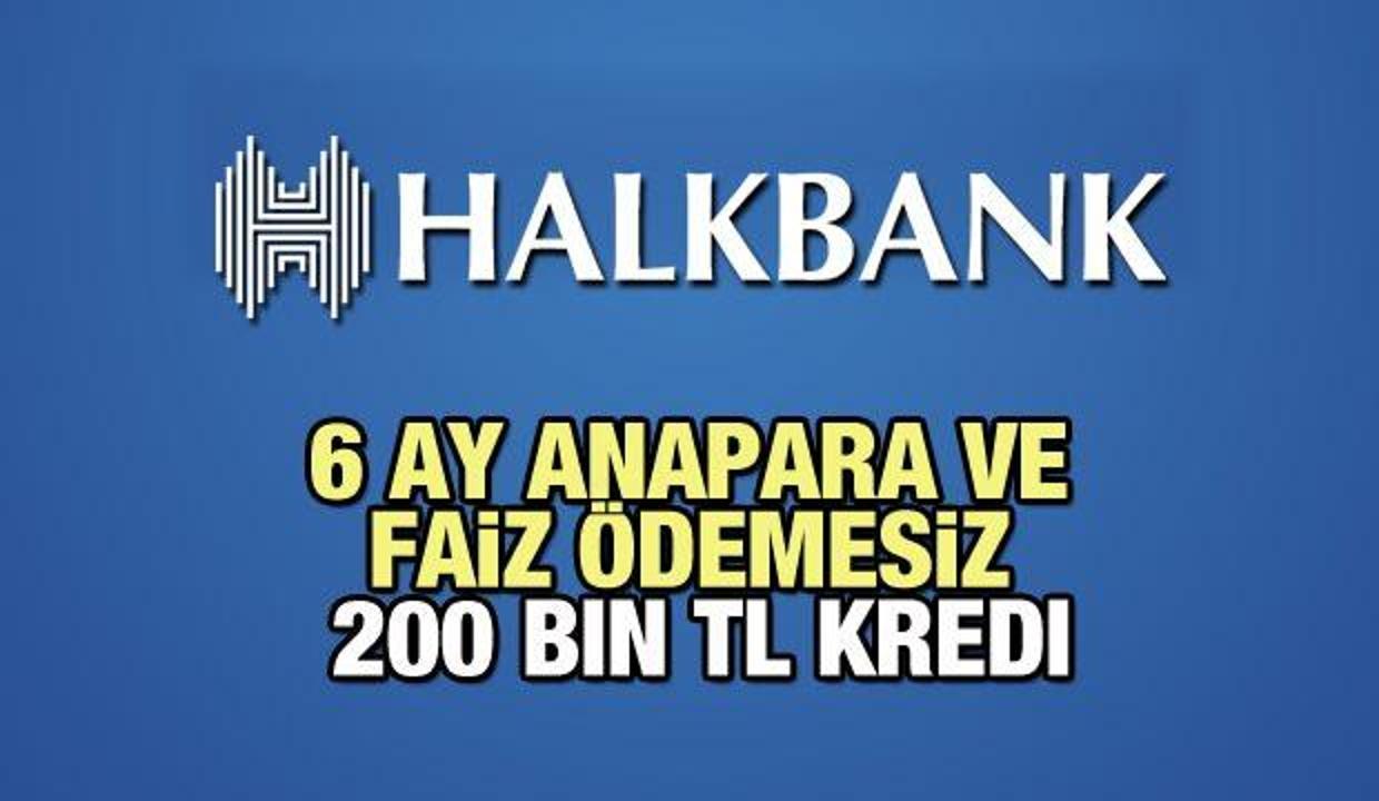 HalkBank 6 Ay Faiz ve Anapara Ödemesiz 200 Bin TL'ye Kredi imkanı! 2021 Kredi Başvuru Detayları