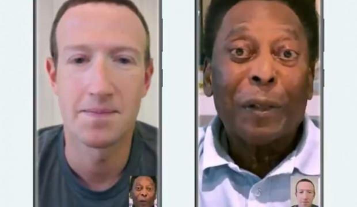 Taçsız Kral Pele ve Zuckerberg, WhatsApp reklamı için buluştu