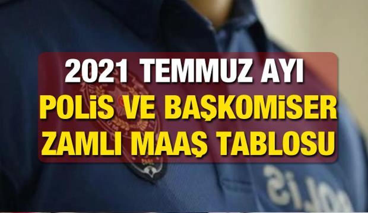 Polis Temmuz 2021 zamlı maaş ne kadar olacak? Polis Başkomiser ve Emeklisi zamlı maaş tablosu