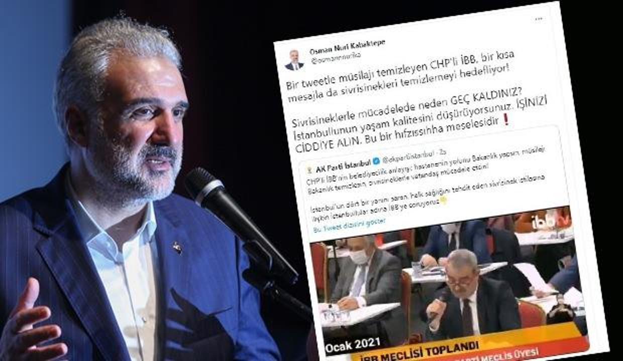 Sivrisineklerle mücadelede başarısız olan İBB'ye Osman Nuri Kabaktepe'den tepki