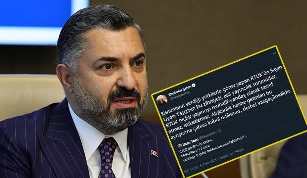 RTÜK Başkanı Şahin'den RTÜK üyesi İlhan Taşçı'ya yayıncılık dersi