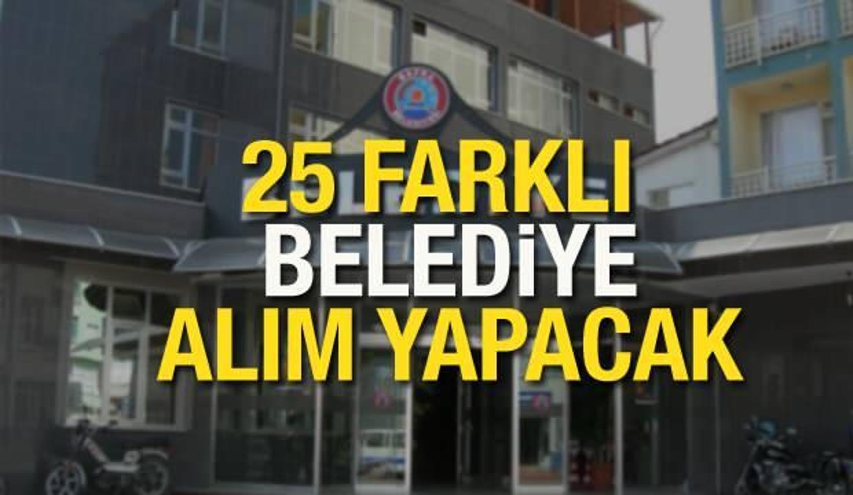 25 farklı belediye KPSS şartlı ve şartsız memur alımı yapacak! Başvuru tarihleri açıklandı...