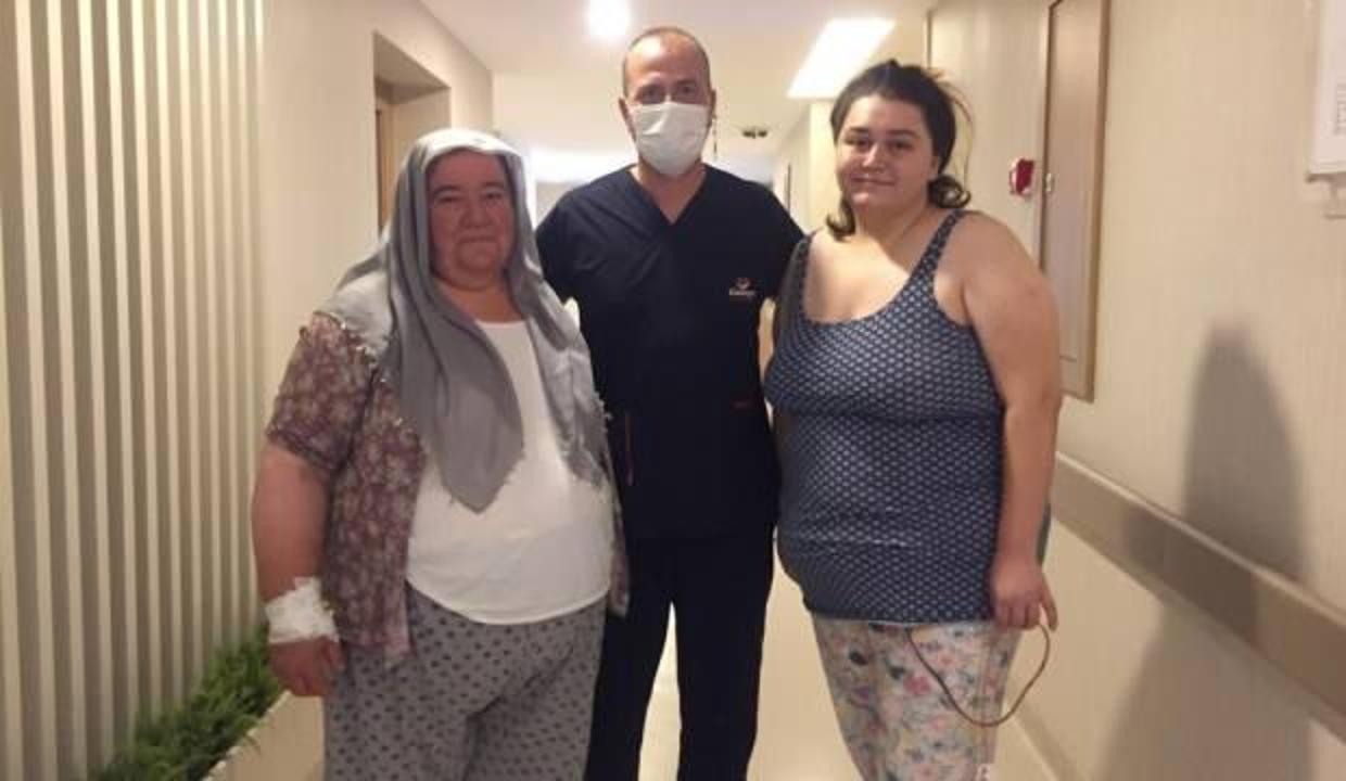 134 kiloya ulaşan babaanne ve torunu aynı gün obezite ameliyatı oldu