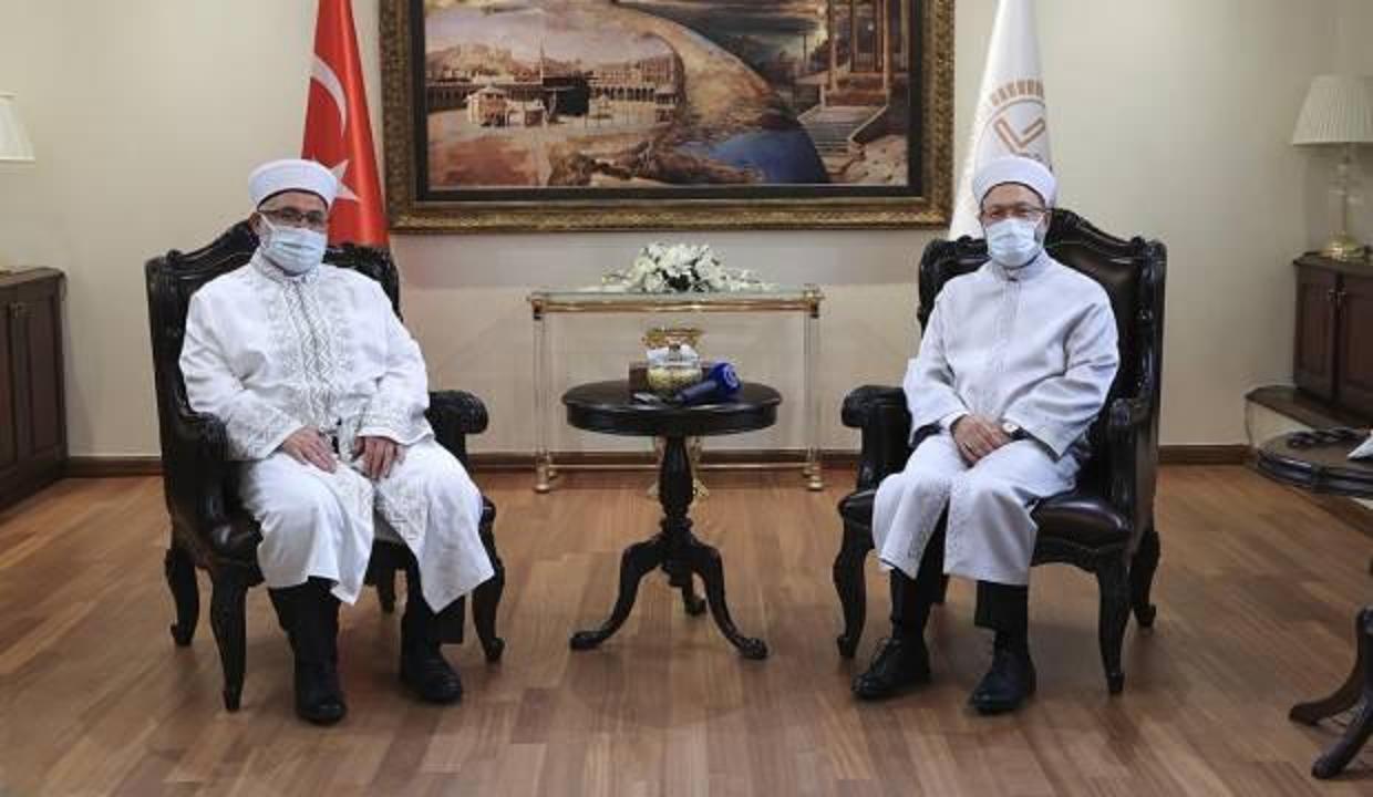 Ali Erbaş, KKTC Din İşleri Başkanı Ünsal’ı kabul etti