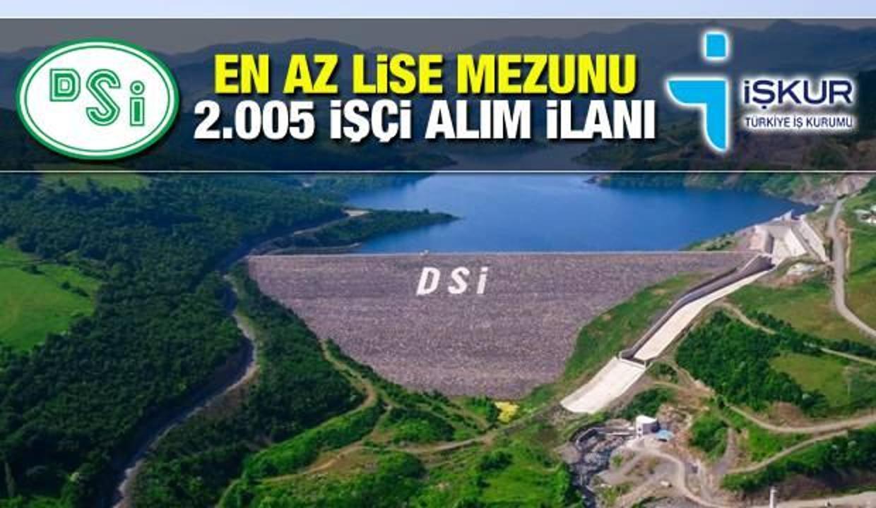 Devlet Su İşleri (DSİ) en az lise mezunu 2.005 personel alım ilanı! Başvurular bugün bitiyor - Vimarsana News