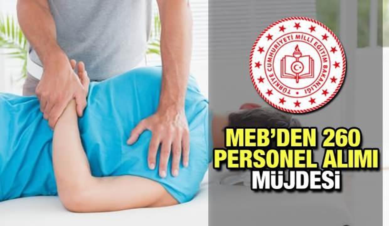 MEB Ülke geneli 260 fizyoterapist alımı yapılacak! Alımlar ne zaman başlayacak? - Vimarsana News