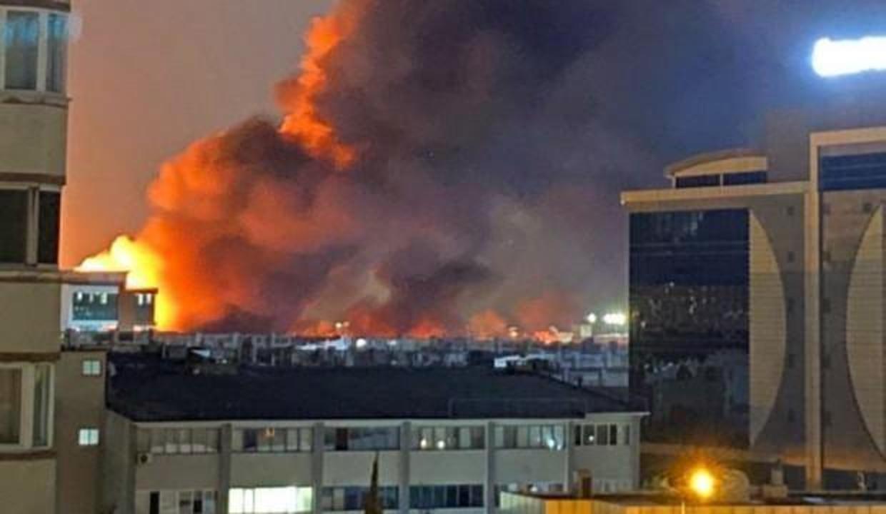 basaksehir de sanayi bolgesinde korkutan yangin guncel haberleri