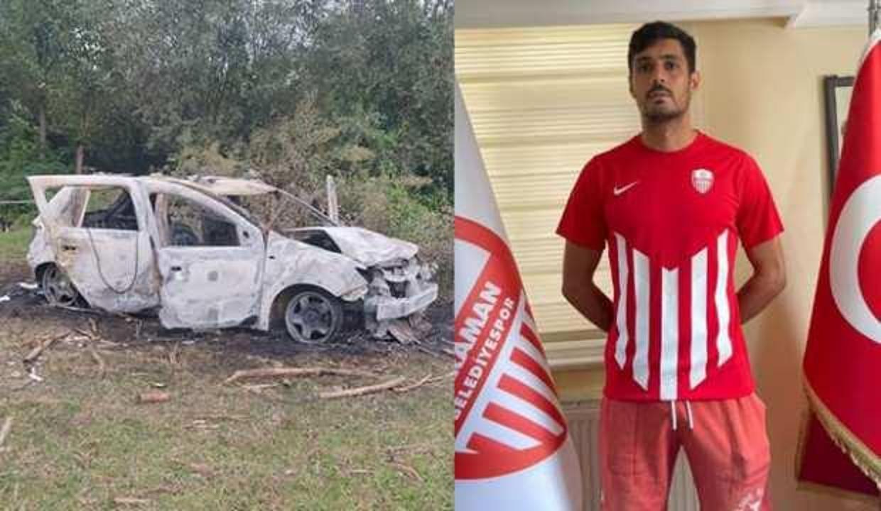 Amatör futbolcu, yanan aracında ölü bulundu