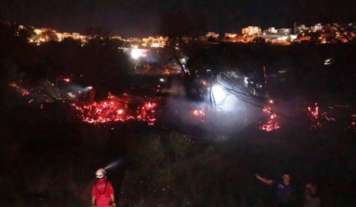 Bodrum’daki yangın fırtınaya rağmen kısa sürede söndürüldü