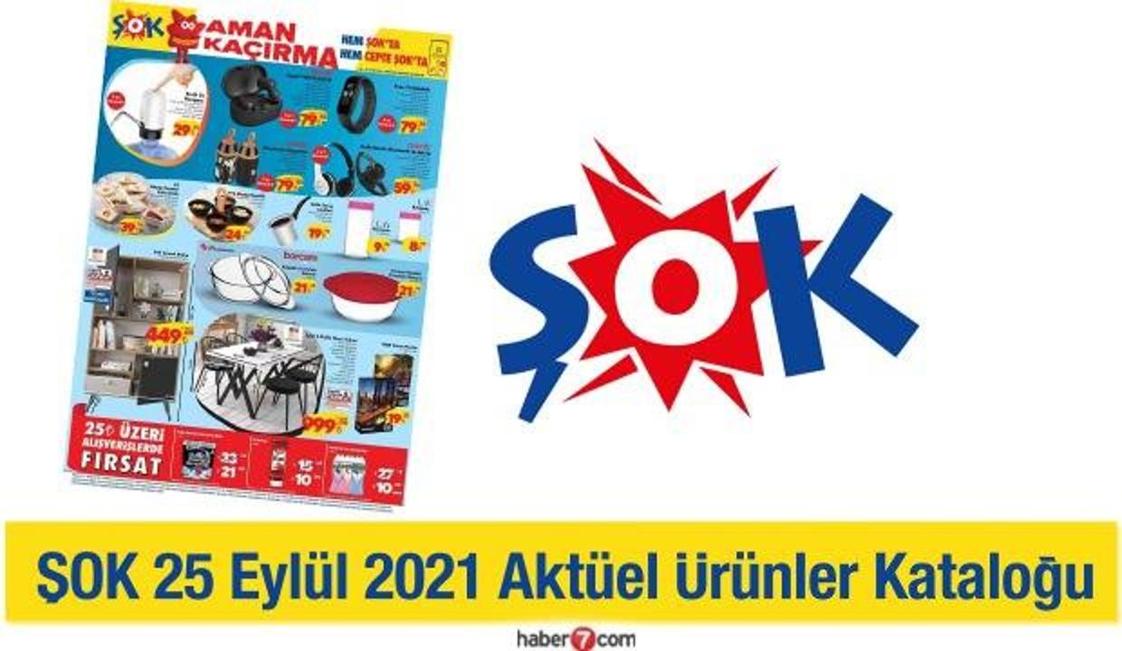 ŞOK 25 Eylül 2021 Aktüel Kataloğu! Masa takımı, bluetooth kulaklık, bileklik ve züccaciye ürünleri
