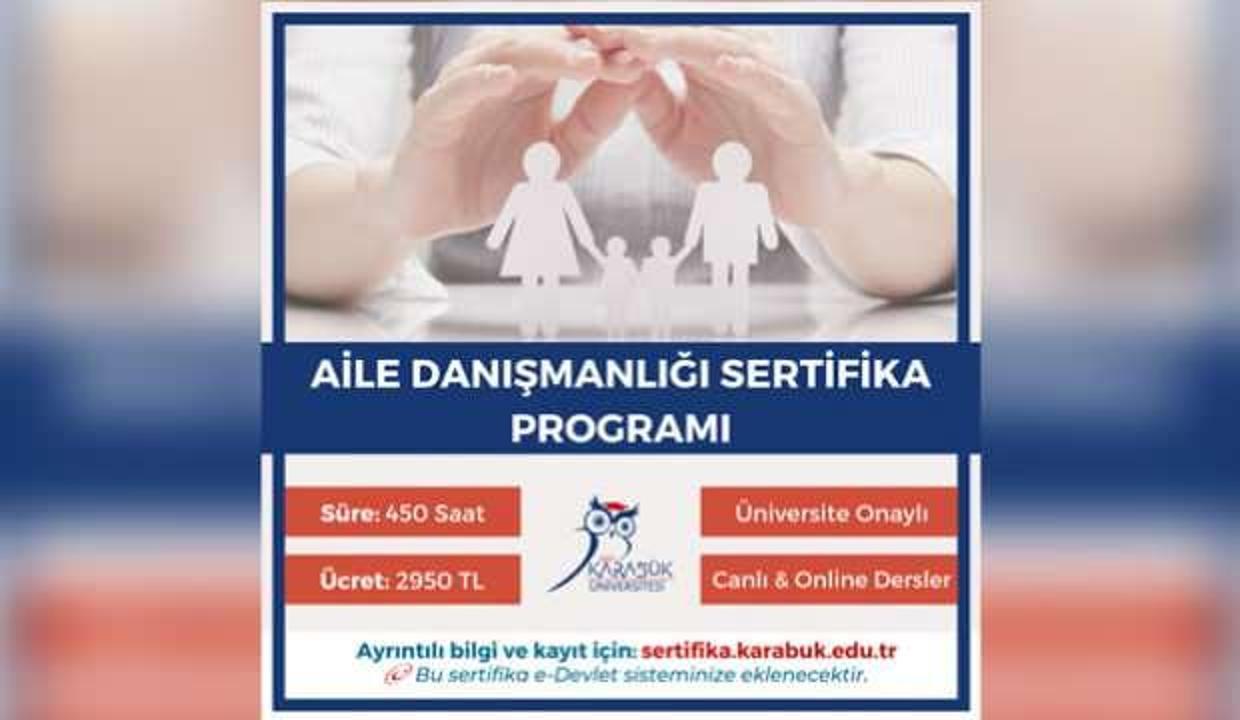 Karabük Üniversitesi Aile Danışmanlığı Sertifika eğitimi başvuruları başladı