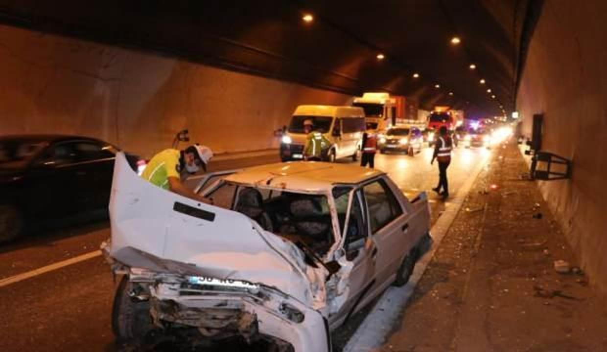 TEM’de zincirleme trafik kazası: 1 yaralı