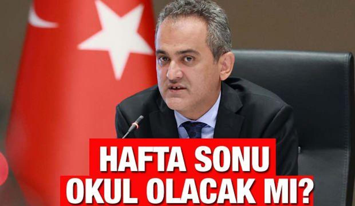 Hafta sonu okullarda ders mi verilecek? MEB İl ve İlçe Müdürlükleri hafta sonu yüz yüze eğitim kararı...