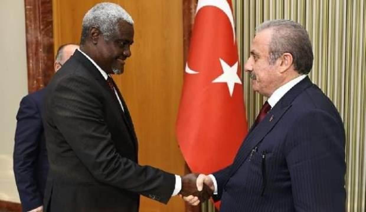 Şentop, Afrika Birliği Komisyonu Başkanı Mahamat'ı kabul etti