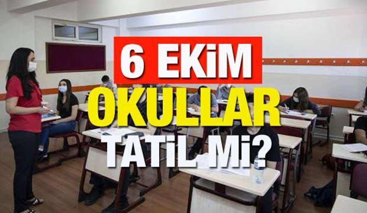 6 Ekim Çarşamba günü okullar tatil mi olacak? İstanbul'un Kurtuluşu resmi tatil mi?