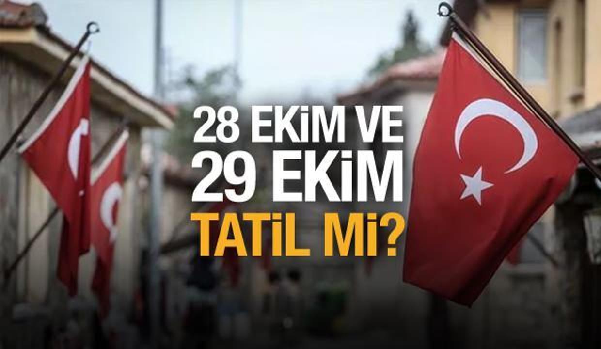 28 Ekim ve 29 Ekim okullar tatil mi? Cumhuriyet Bayramı 4 gün tatil olacak mı?
