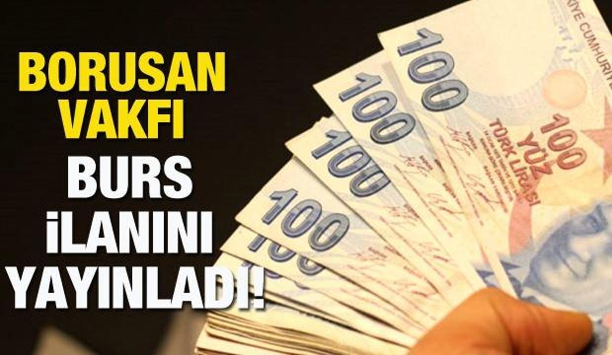 Borusan Vakfı öğrencilere aylık 900 TL burs verecek! 2021 Burs başvuru şartları belli oldu!