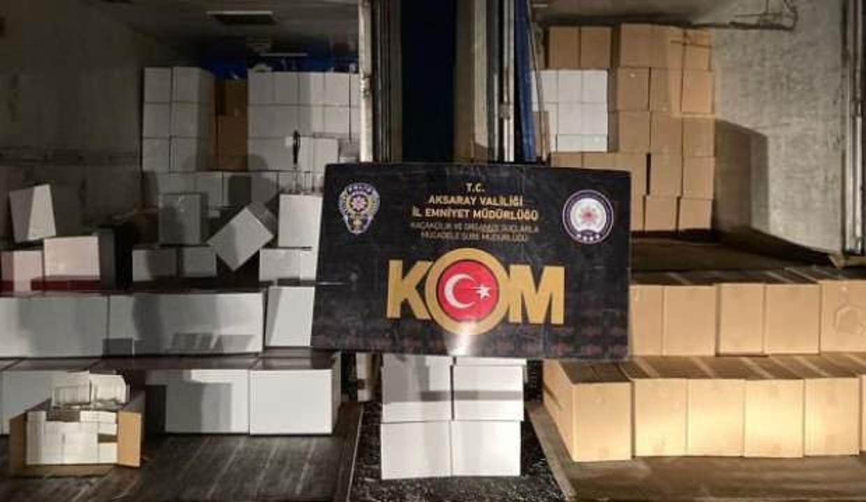 Aksaray'da 4 milyon 330 bin kaçak makaron ele geçirildi