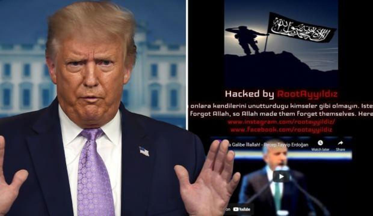 Trump'a hacker şoku! Dikkat çeken Erdoğan ve Türkçe mesaj detayı