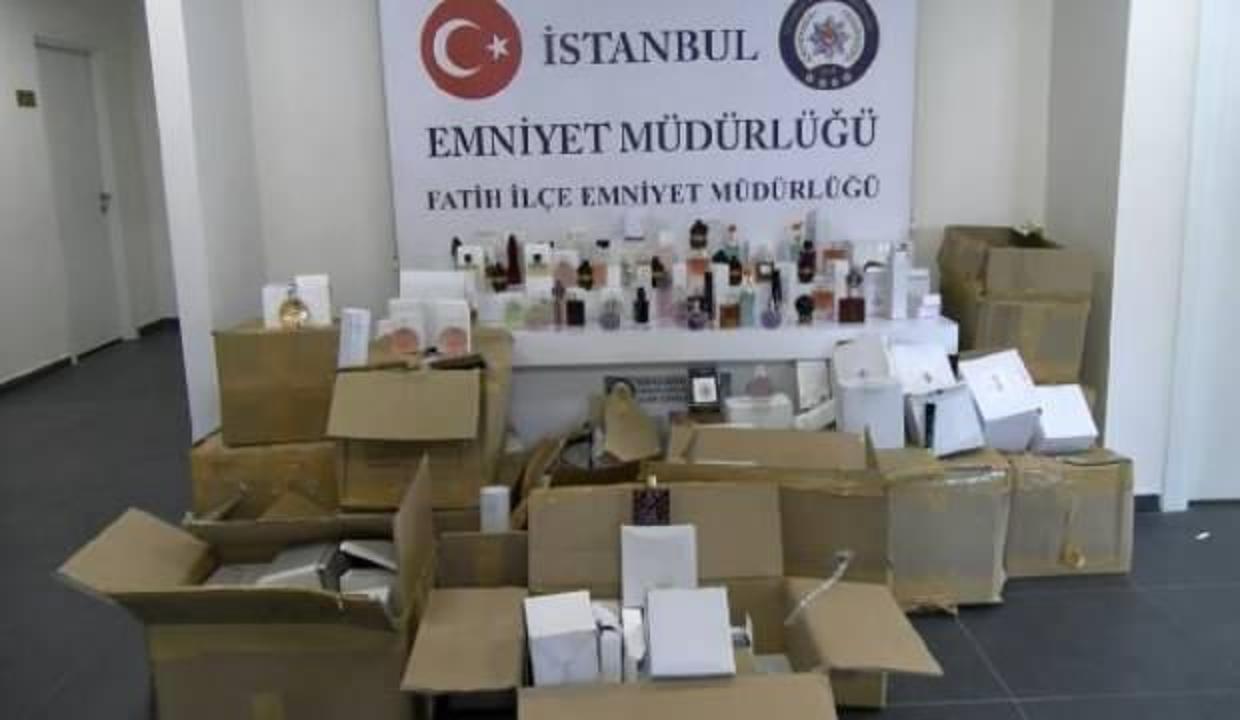 Fatih'te 1 milyon 700 bin lira değerinde kaçak parfüm ele geçirildi