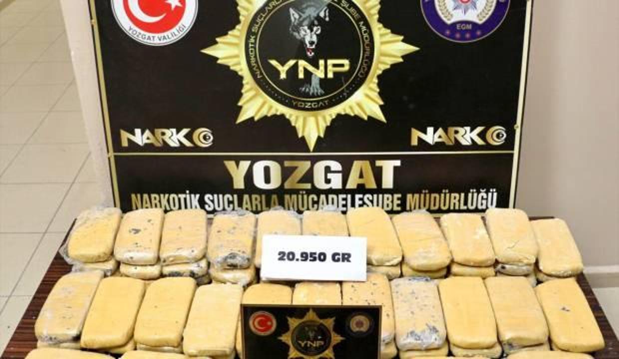 Yozgat'ta 20 kilo 950 gram eroin ele geçirildi