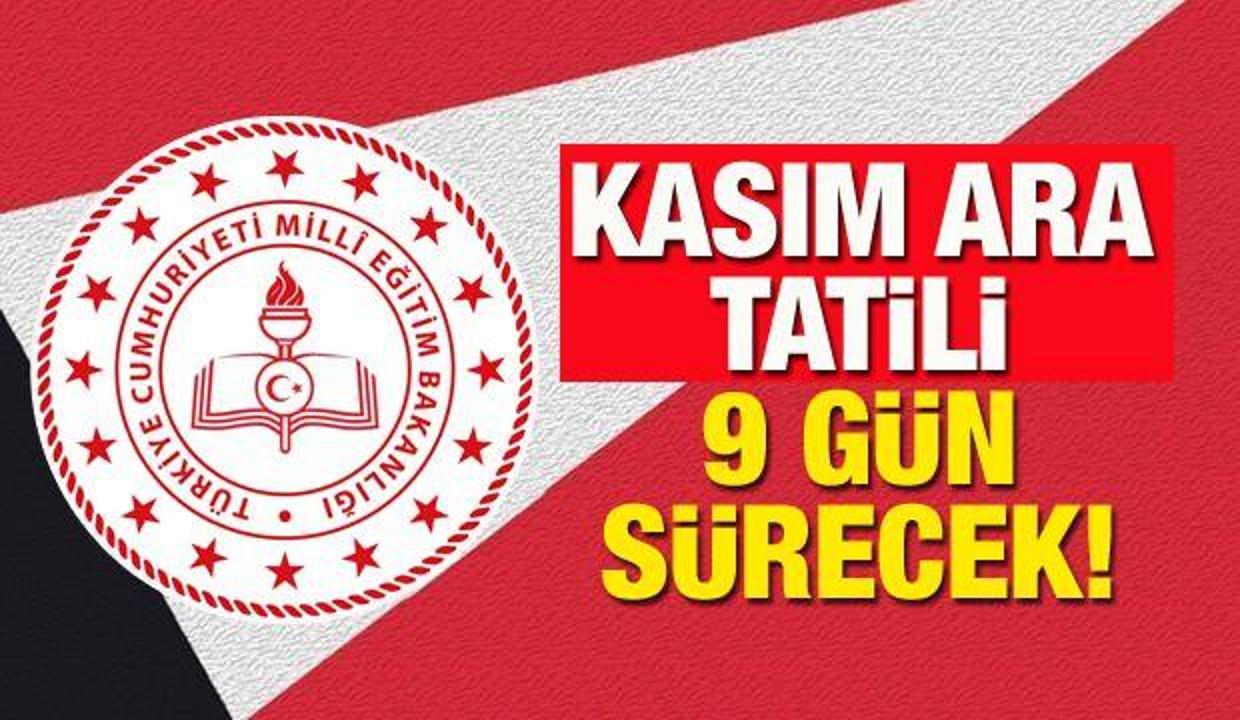 Ara tatil yapılacak tarihler belli oldu! Bu hafta Cuma günü başlayacak ara tatil 9 gün...