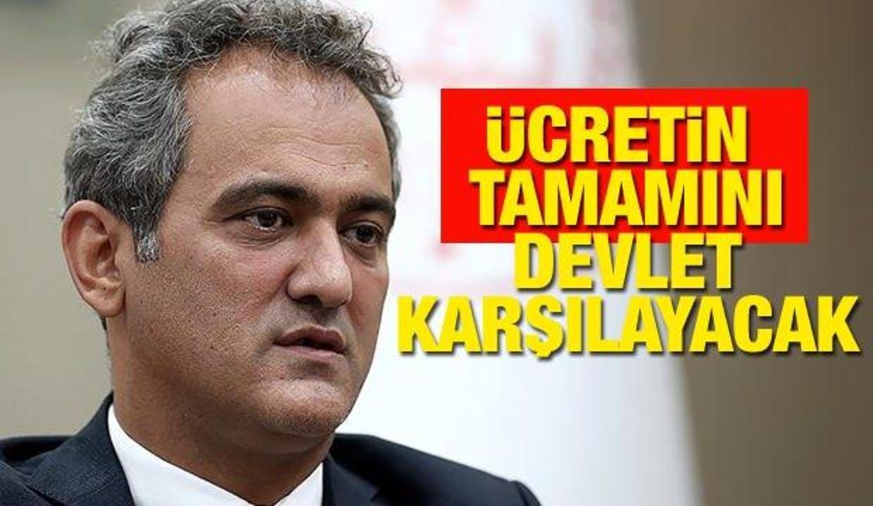 MEB kritik düzenleme için harekete geçti! Artık ücretin tamamı devlet tarafından karşılanacak!