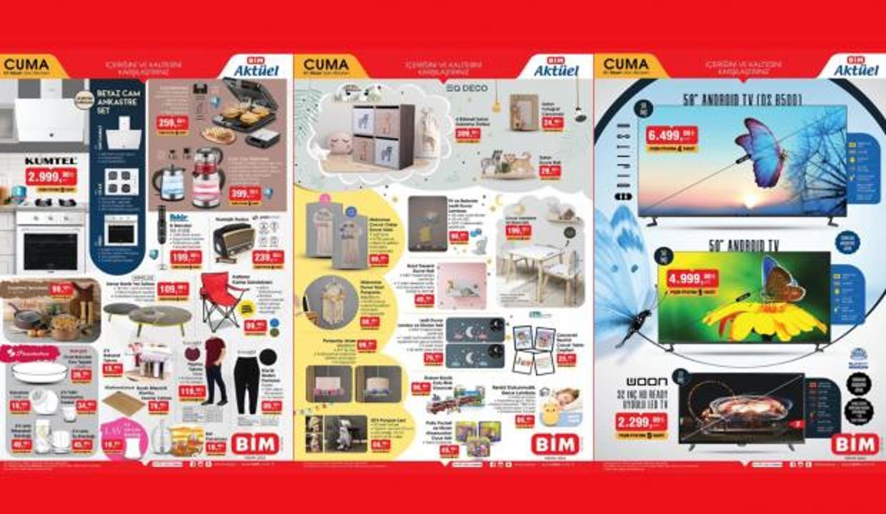 BİM 1 Nisan Aktüel Kataloğu | Cam ankastre set, elektronik, züccaciye, tekstil ve bebek ürünleri...