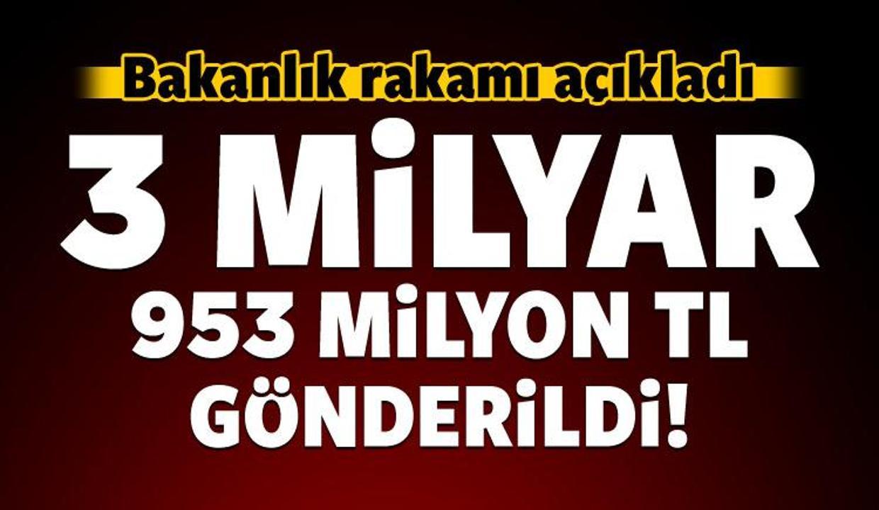 İçişleri Bakanlığı açıkladı: 4 milyar ödendi