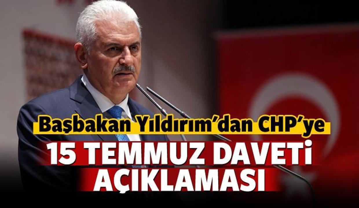 Yıldırım'dan CHP'ye davet açıklaması