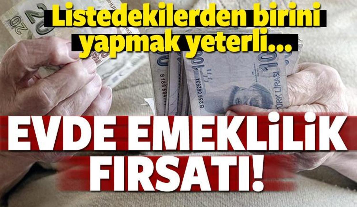 Bunlardan birini yapana evde emeklilik fırsatı Ekonomi Haberleri