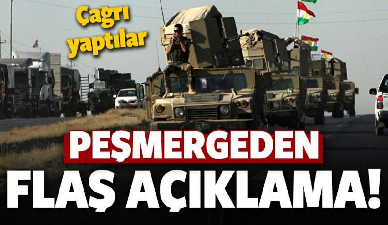 Peşmerge'den flaş açıklama! Çağrı yaptılar