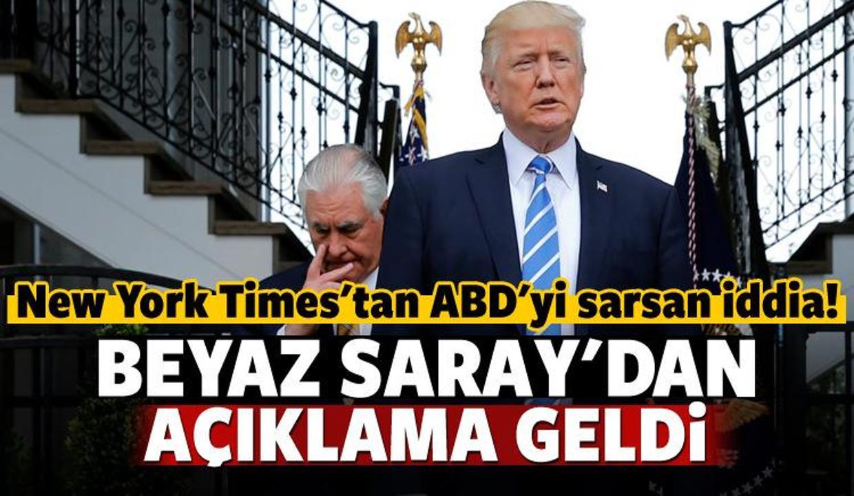 Beyaz Saray'dan Tillerson iddiasına açıklama