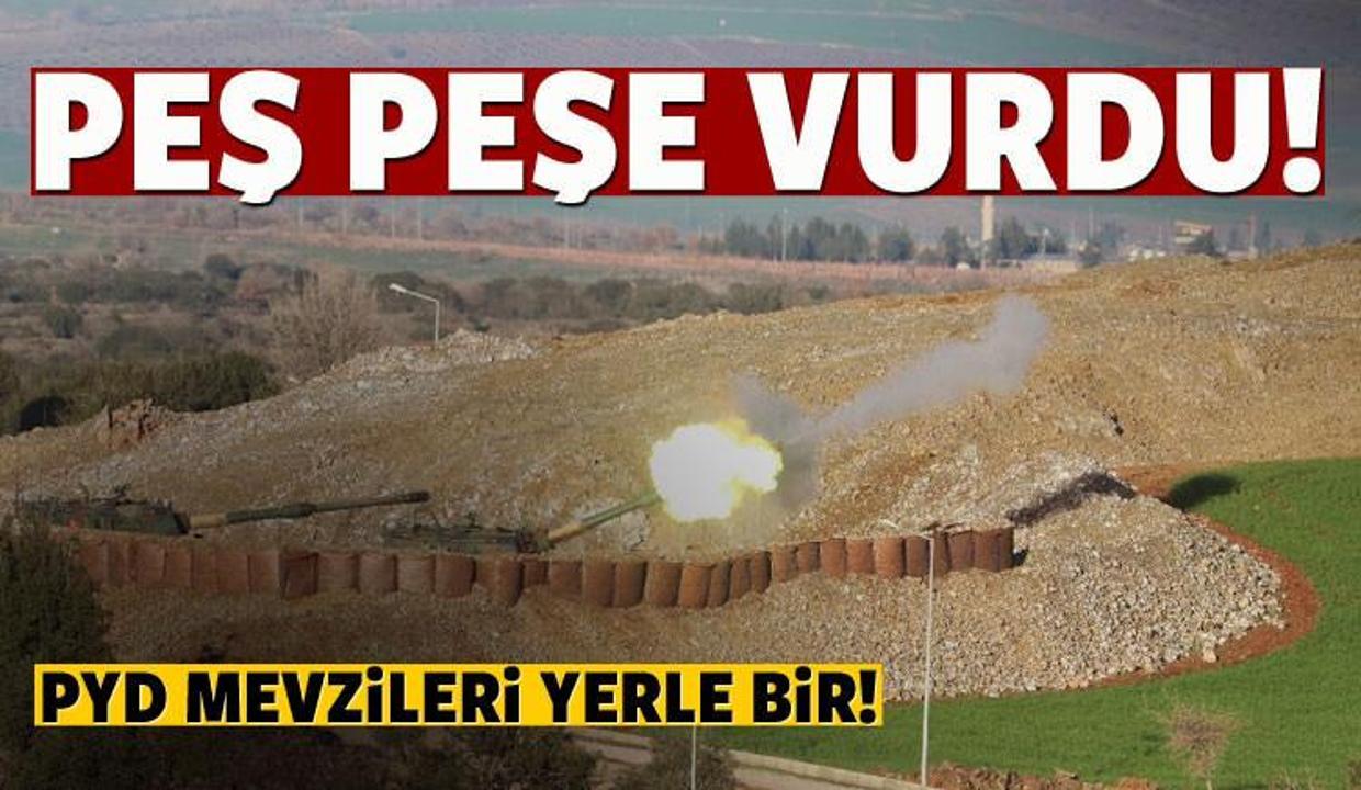 TSK bombardımana tuttu! PYD mevzileri yerle bir!