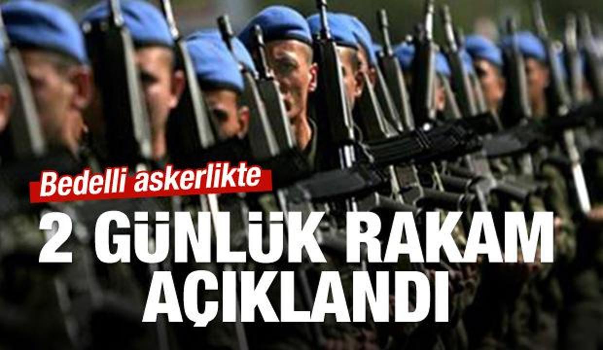Bedelli askerlikte 2 günlük rakam açıklandı